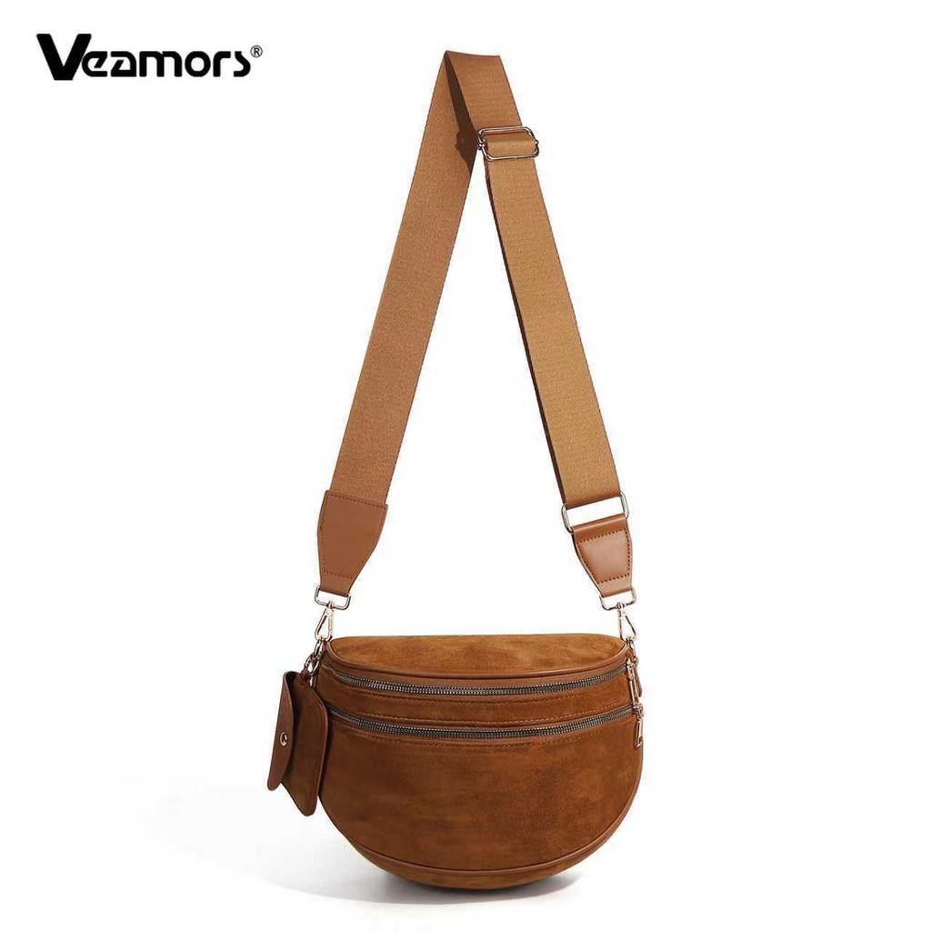 Women Adjustable Strap Crossbody Bag Vintage Shell Waist Bag Casual Daily Shoulder Purse