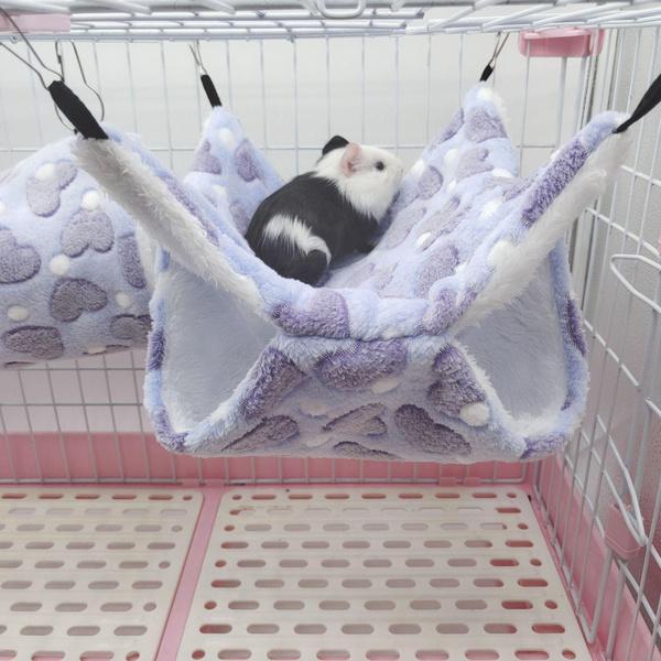 1PC Sugar Glider Isolierte Doppellagige Hängematte, Haustier Hängematte, Hängender Eichhörnchen Schlafsack