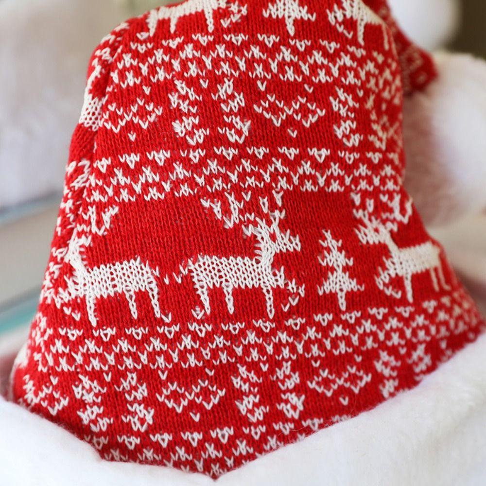 Elk Christmas Hat Snowflake Knitted Beanie Hat Leisure Santa Claus Hat Party