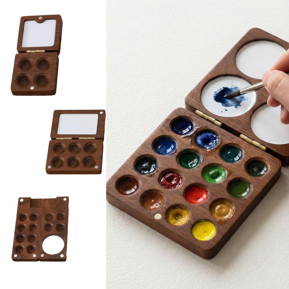 Mini Paint Box Compact Mixing Paint Tray Integrated Tray Pocket Palette  Sketch Painting