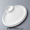 Ceramic Divided Dumpling & Sushi Plate with Vinegar Dish
