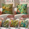 Bold Stunning Anime Abstract Paint Colorful Cushion Cover Linen Pillowcase Cover Soft Decor for Sofa Home Room