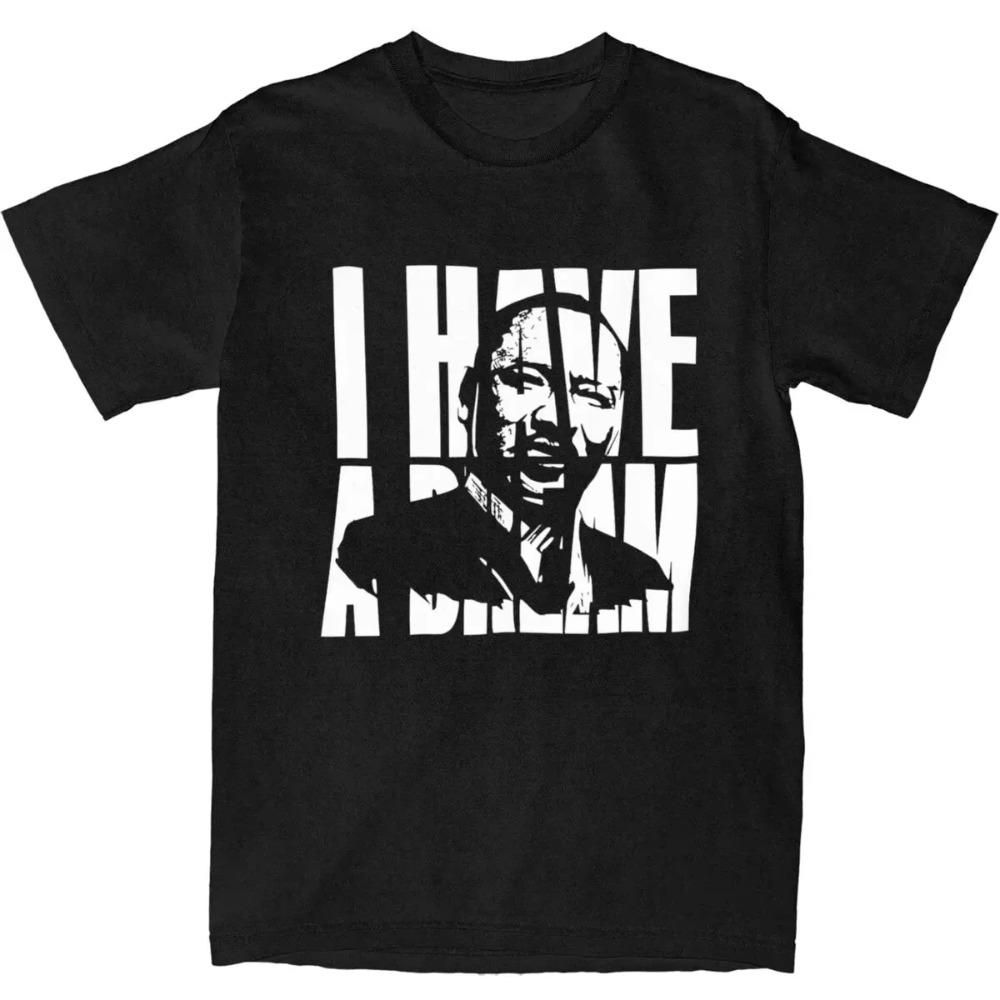 Jeg har en drøm Martin Luther King T-skjorter Klær for menn Kvinner Vintage T-skjorte Kortermet Klær