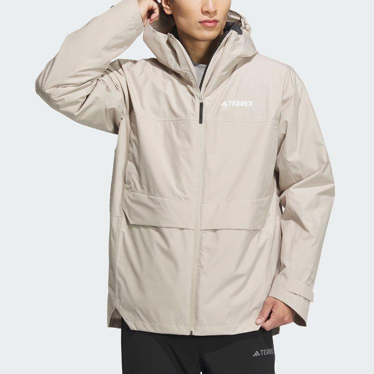 adidas Three-In-One Rain.Rdy Parka With Down Liner Men Outerwear Beige IL8986