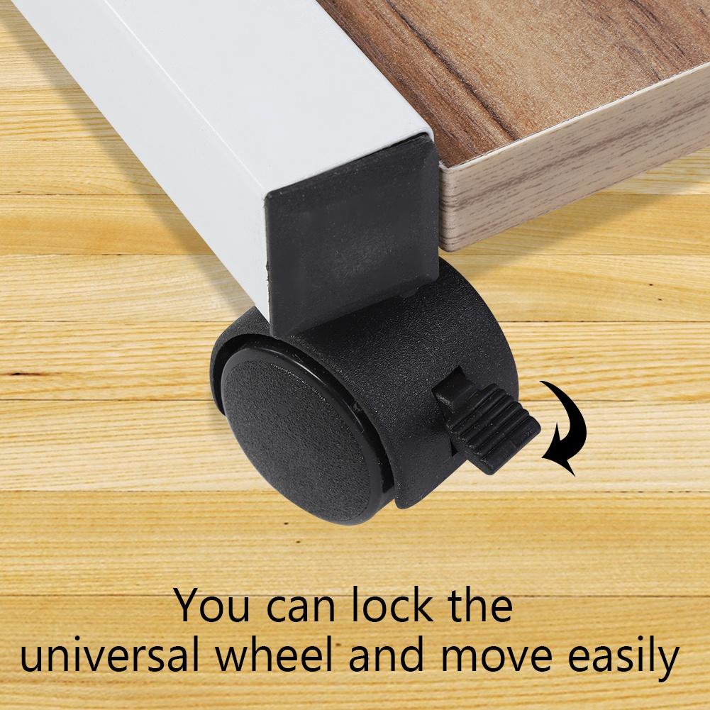 Birou portabil multifuncțional detașabil pentru laptop cu roți, sertar, canapea, cărți, stejar antic