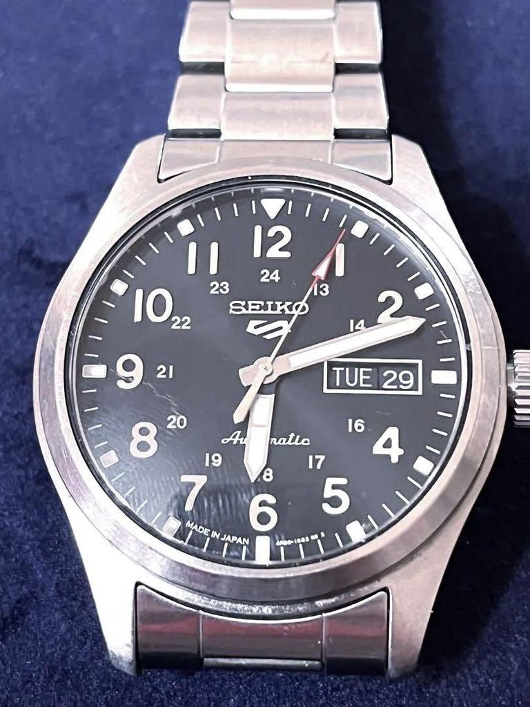 [USED] Seiko 5 Sports Automatic Watch, Black