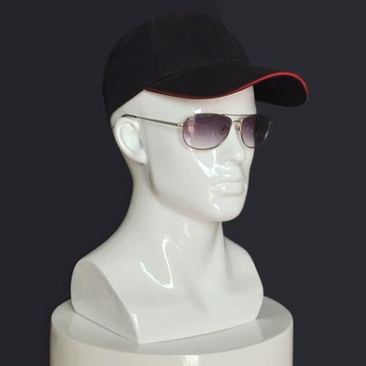 Male Mannequin Head with Shoulders for Hat, Wig, and Eyewear Display