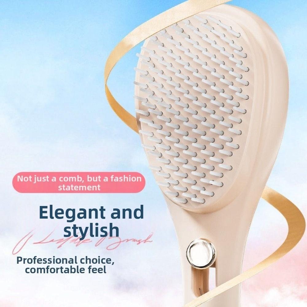 Anti Static Retractable Hair Comb Self Cleaning Detangling Brush Scalp Massage Comb Styling Tool