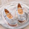 Mocassini Principessa Primavera/Autunno 2025: Scarpe Sequined con Suola Morbida e Elastico per Passerella e Spettacoli di Bambine