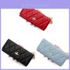 Small Frill Crown Embroidered Long Wallet With Multiple Card Slots For Daily Use