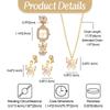 Women's Butterfly Watch Earrings Necklace Cute Stylish Waterproof Analog Quartz Watch Fashion Accessory for Women - Birthday Anniversary Mother's