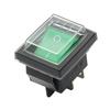 Green Rocker Switch Water Proof Cover 4 Pins 16A 250V AC DPST Easy