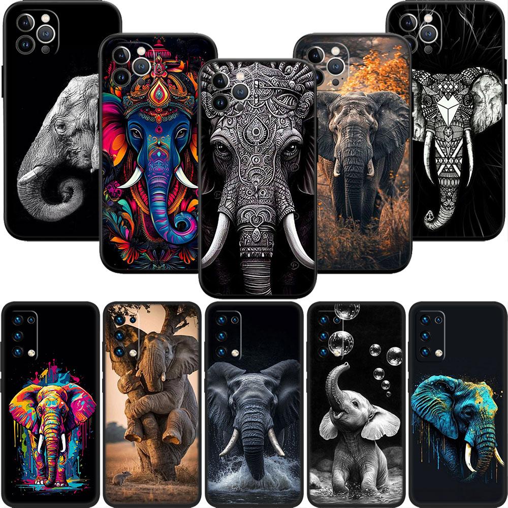 PP2 Animal Elephant Soft Shell Phone Case for Samsung Galaxy S20 S21 S22 Ultra FE + Plus A21S A22 A24 A25 A26 A30 A30S A31