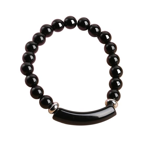 Women Bracelet 8mm Round Beads Natural Stones Elegant Pink Faux Crystal Bridge Ladies Bracelet Fashion Jewelry