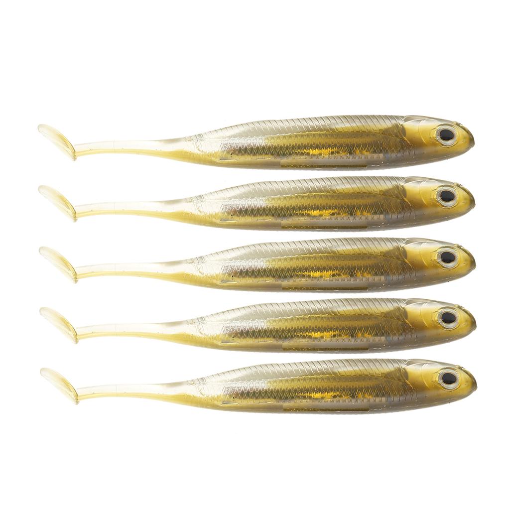 5pcs Artificial Fishing Bait Soft PVC Paddle Tail Shad Fish Lures Fish Tackle Accessory
