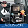 Autositz-Rückenlehnen-Aufbewahrungstasche Faltbarer Esstisch Tablettablage Hängende Tasche Große Kapazität Mehrere Taschen Rücksitz Leder-Organizer