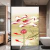 No Glue Window Film Privacy Static Cling Decorative Flower Lotus Window Treatments Window Sticker