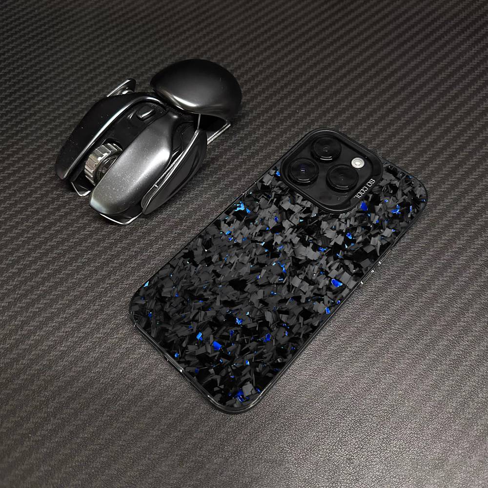 Abstrakte Kunst Schwarz Geschmiedetes Carbon Fundas Handyhülle Für IPhone 17 17E 16 Plus Pro Max 15 14 13 12 11 Matt Bunte Hüllen