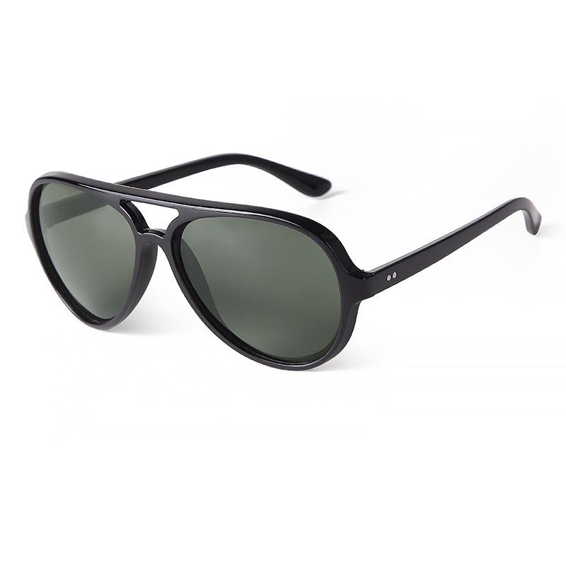 Retro Wind Double Beam Pilot Frame Toad Glasses Sunglasses Men'S High-End Sunglasses Women'S High-End