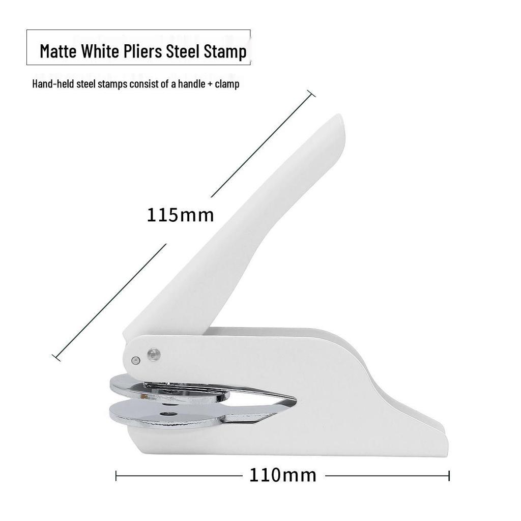 Custom Steel Embossing Pliers for Wedding Logo/Name & Pattern – Raised or Recessed Design Sticker.