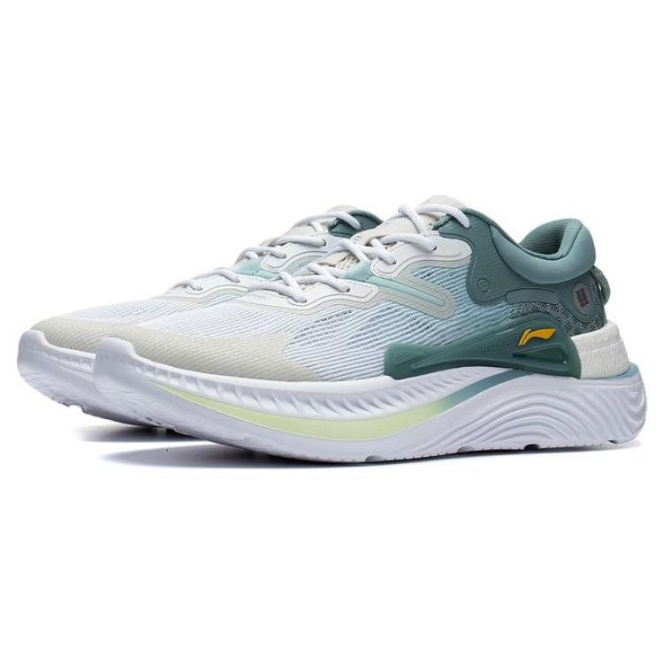 LiNing Starfire Lite Non-Slip Wear-Resistant Breathable Low-Top Sports Casual Shoes Men Sneakers White Green AGLT101-1
