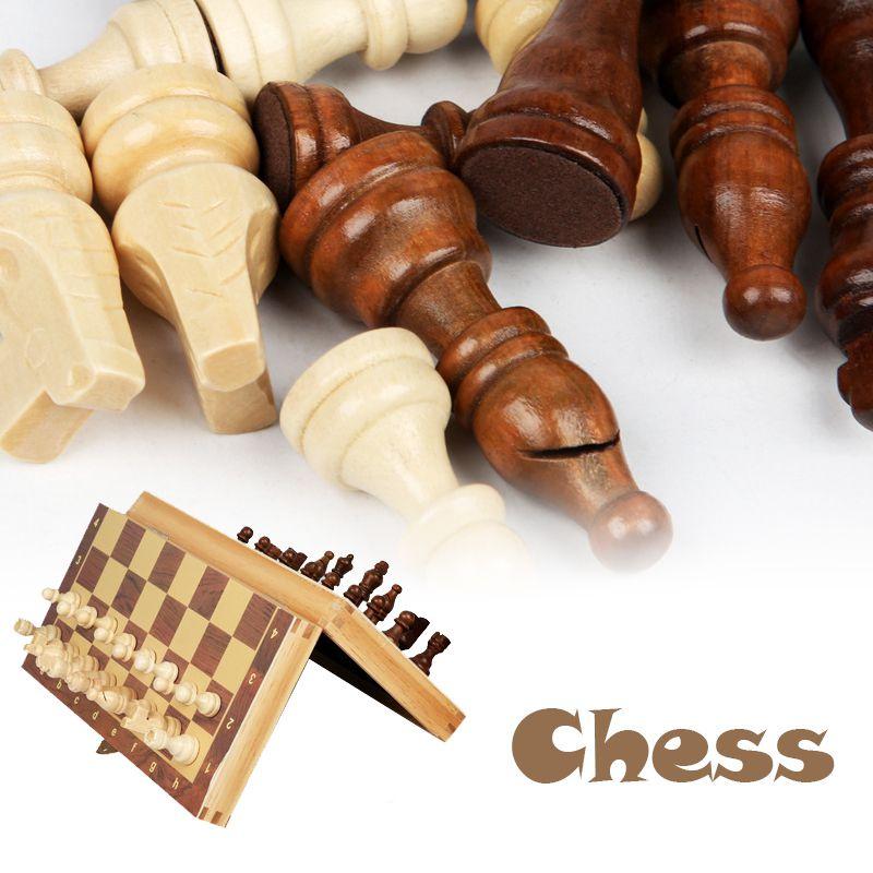 Luxurious Wooden Chess Set Featuring Premium Folding Chessboard And Elegant Pieces