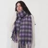 New Warm and Thickened Soft Waxy Women's Imitation Cashmere Plaid Scarf Autumn and Winter Temperament Scarf Shawl