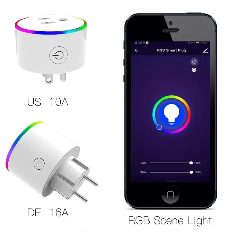 EU US UK DE BR AU IN WiFi Smart Plug Outlet Smart Life Tuya App Wireless Remote Control Power Socket Alexa Google Home No Hub