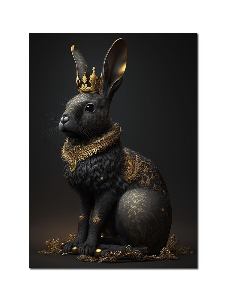 Schwarz und Gold König Tiere Affe Biene Schlange Skorpion Löwe Leinwand Malerei Krone Poster Druck für Wohnzimmer Dekoration