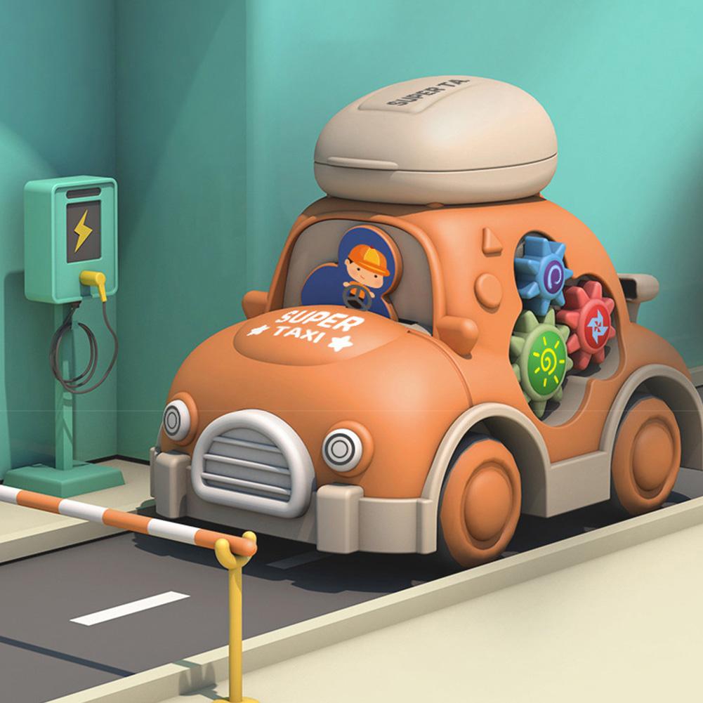 Inertia Sensory Toy Car with Storage Function Smooth Rolling Car Toy Cartoon Inertia Learning Car Toy for Kids