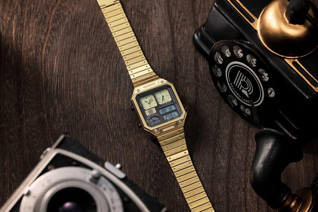 Citizen Record Label Thermo Sensor Limited and Reissue JG2122-60W Watch, Gold, Edition, Men's Women's,
