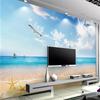 3d Blue Sky And White Clouds Photo Wallpaper Beach Seascape Murals Living Room Dining Room Background Wall Murals Decor