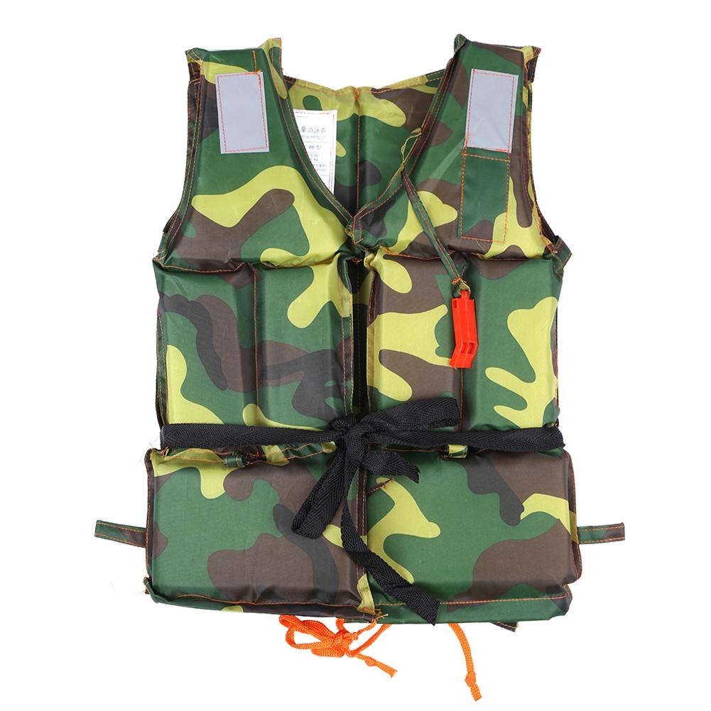 

Life Vest Swimming Boating Beach Outdoor Survival Aid Jacket With Whistle Adult Orange