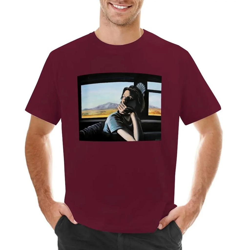 Trevor Moore Original Acrylic Painting T-shirt boys animal print aesthetic clothes slim fit t shirts for