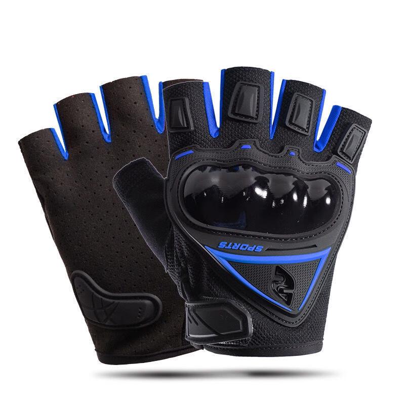 Men's Half-Finger Hard Shell Riding Gloves