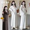 2025 Autumn/Winter French Loose Knit Maternity Sweater & Skirt Set