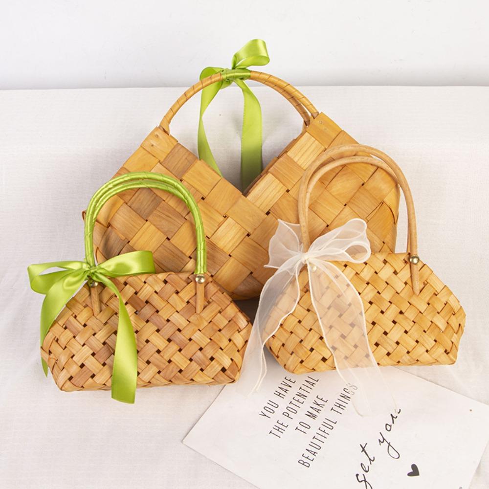 

Handheld Flower Pots Handmade Sundries Organizer Fashionable Hanging Baskets Home Type D