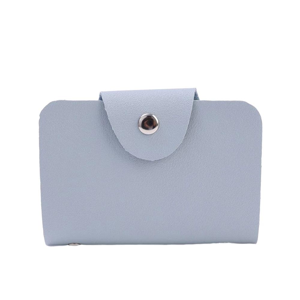 Nouveau Porte-Cartes pour Embouts à 24 Emplacements Sac Simple Couleur Unie Pochette pour Femmes Hommes Organisateur de Cartes de Crédit ID Portefeuille Porte-Cartes en Cuir