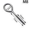 Stainless Steel 304 Eye Bolt, Self-Tapping Screw Eyelet, Butterfly Hand-Tight Self-Sheep Horn Nails