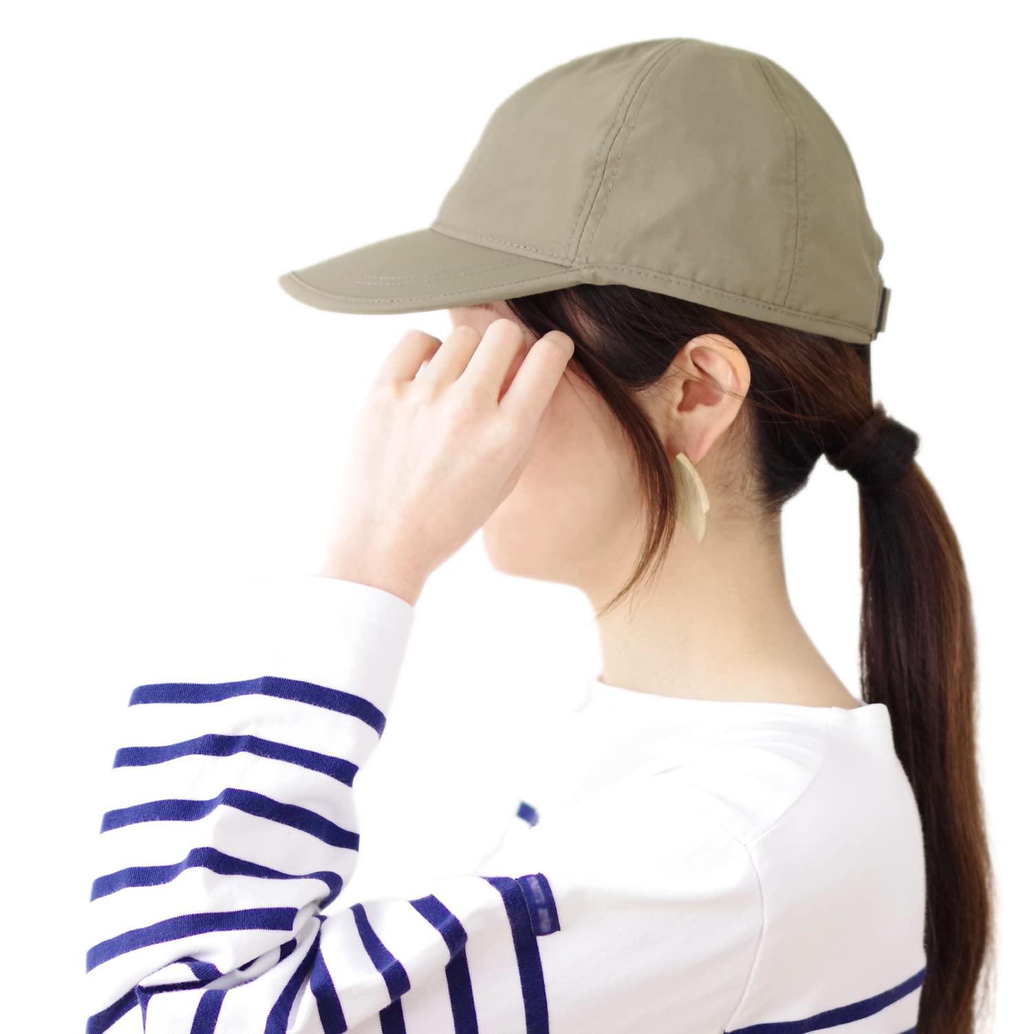 

Bear Cool Fabric Cap UV Protection Water Cool Cap Khaki [Polar Feeling] Women s WCC-104 хакі