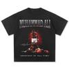Tricou Grafic Vintage Muhammad Ali Supradimensionat pentru Bărbați 2026 Imprimeu Legendă Box Bumbac Sportswear Clasic Esențial Zilnic Casual