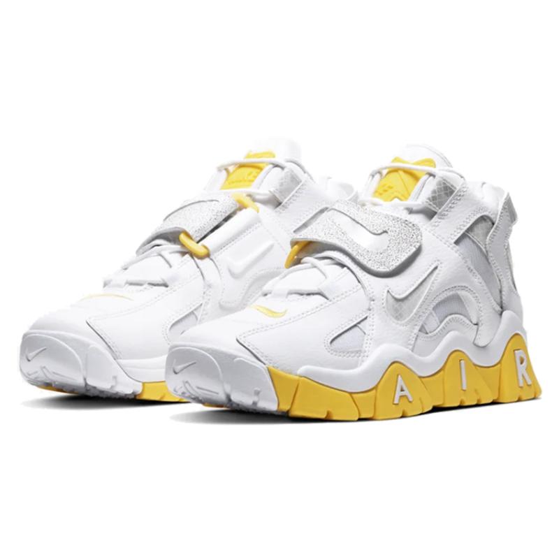 Nike Air Barrage Mid White Chrome Yellow Women's Sneakers CJ9574-100