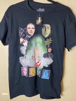 THE WIZARD OF OZ Character Poster Black Graphic T-Shirt-NWT Unisex T-Shirt