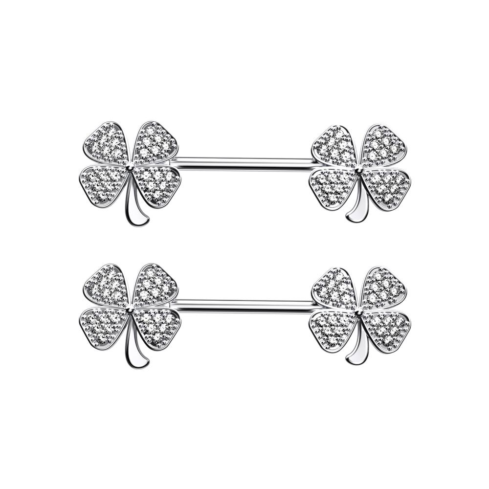 2pcs 316L Steel Maple Leaf Nipple Rings Barbell Butterfly Wing Shield Piercing for Women Girls Sexy Nipple Piercing Body Jewelry