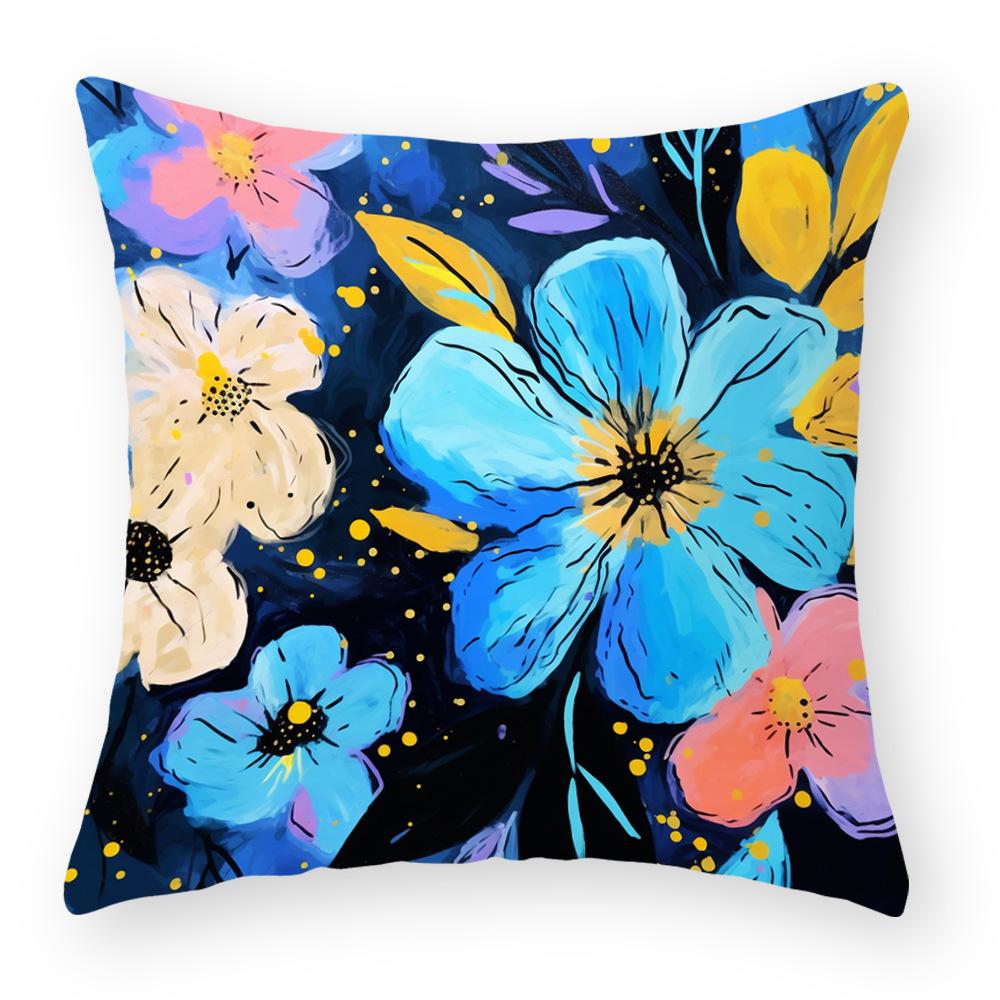 New Oil Painting Series Pillowcases, Flower Pillowcases, Sofa Decoration Pillows, Bedside Cushions