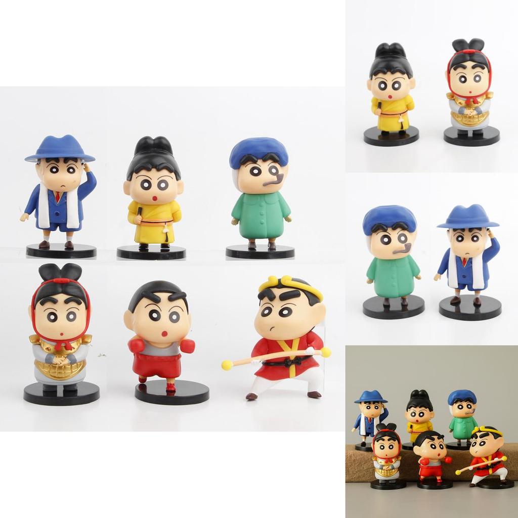 Collectible Pvc Anime Figure Set Featuring 6 Unique Character Designs For Display