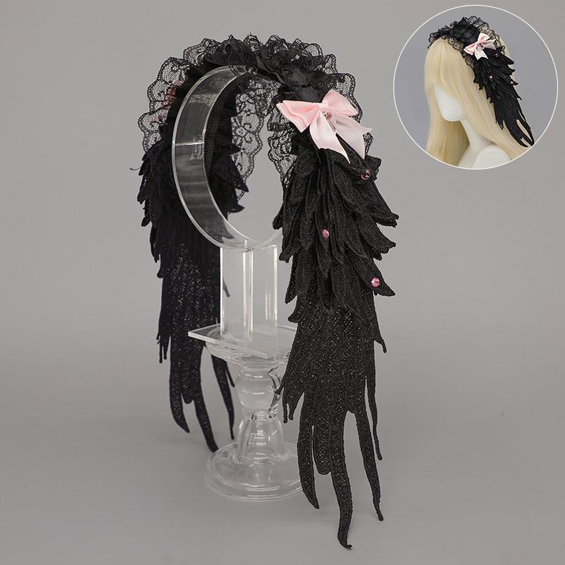 Gothic Angel Wings Headband - Punk Lolita Harajuku Style