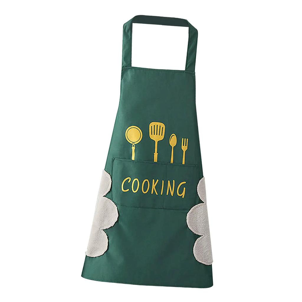 Waterproof Apron Cooking Apron Adjustable Bib Oil-Proof with Pockets Chef Apron for Grilling Baking Husband Wife Gifts Dad Gifts