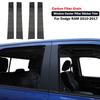Carbon Fiber Window Center Pillar Sticker Trim Decal For Dodge RAM 1500 2010-17
