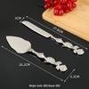 Creative European Dessert Baking Tools: Two-Piece Knife & Spatula Set with Rose Handle